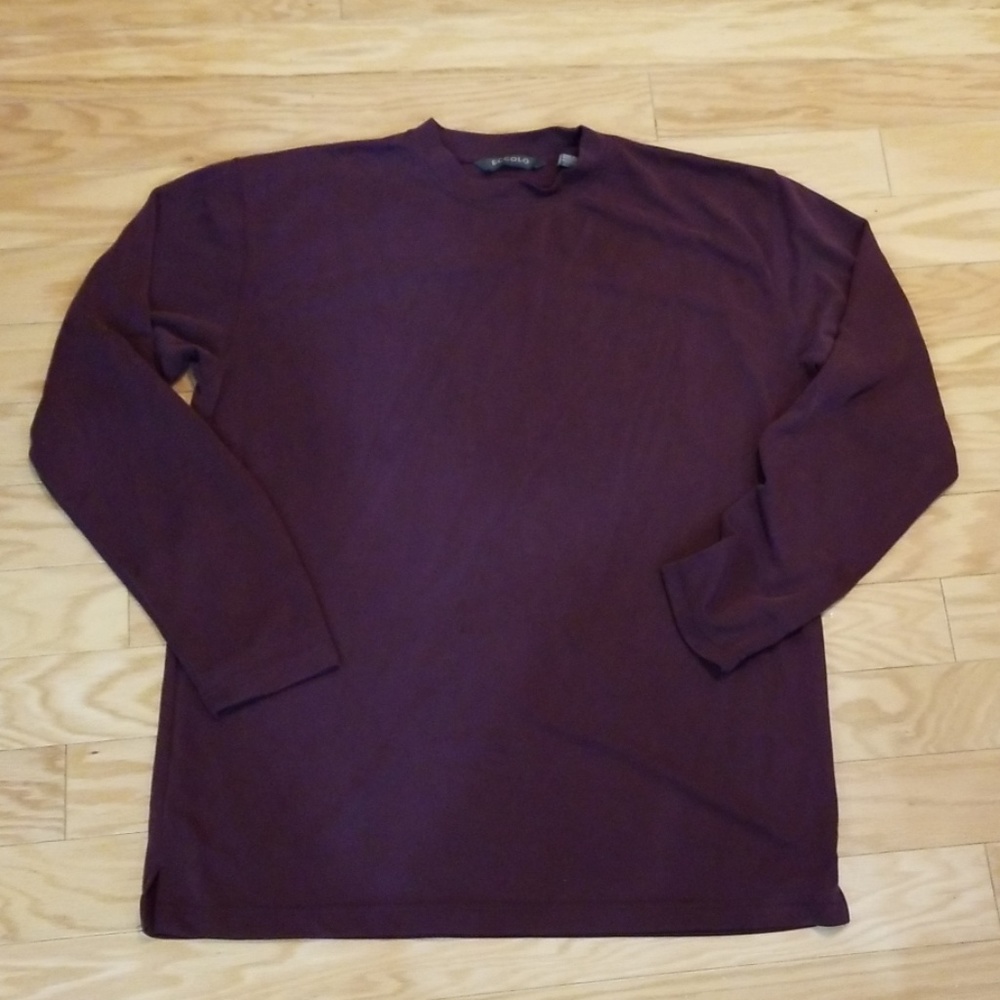 Eccolo Maroon Long Sleeve Shirt XL